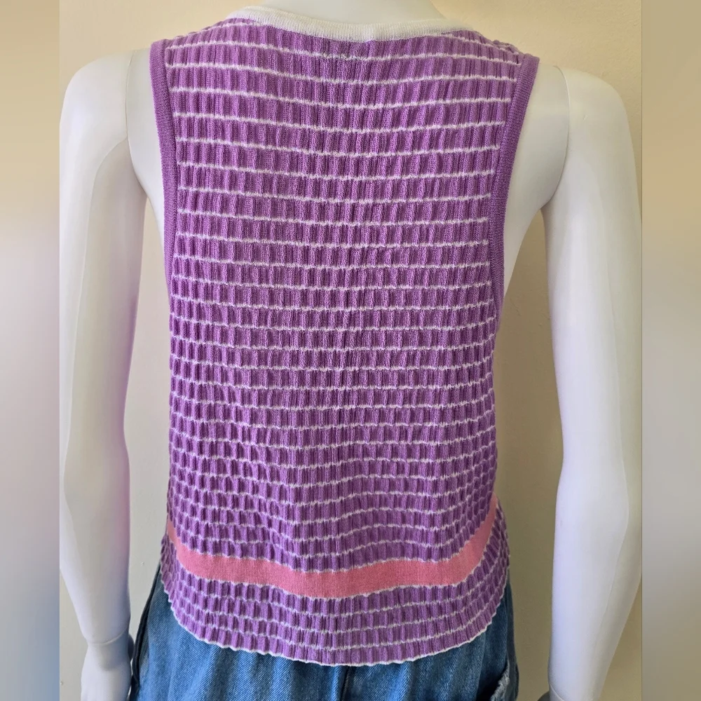 Chanel Knit Striped Tank Top - Picture 6 of 10
